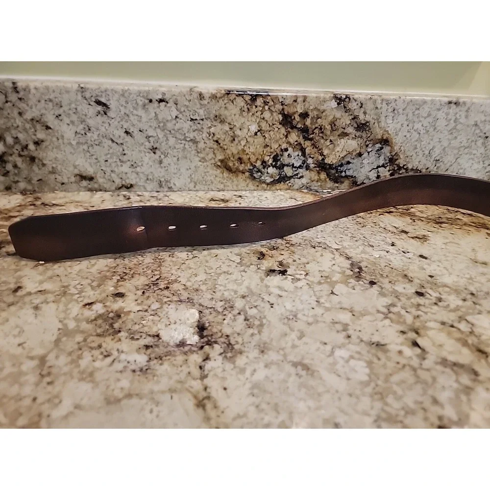 Fossil Genuine Leather Men's Belt Size 38 Dark Brown 1.5